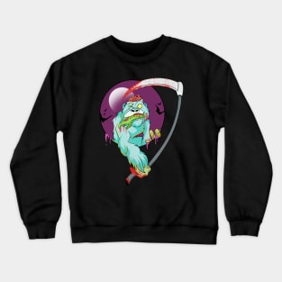 Funny Monkey Grim Reaper Zombie Crewneck Sweatshirt